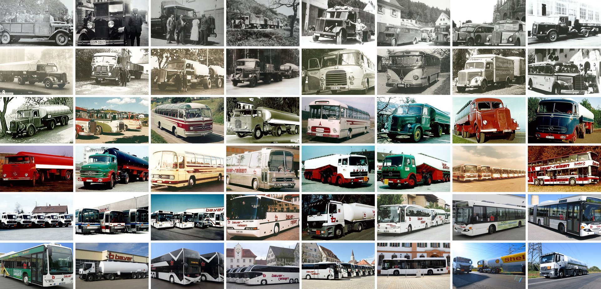 Übersicht der Bushistorie der Robert Bayer GmbH